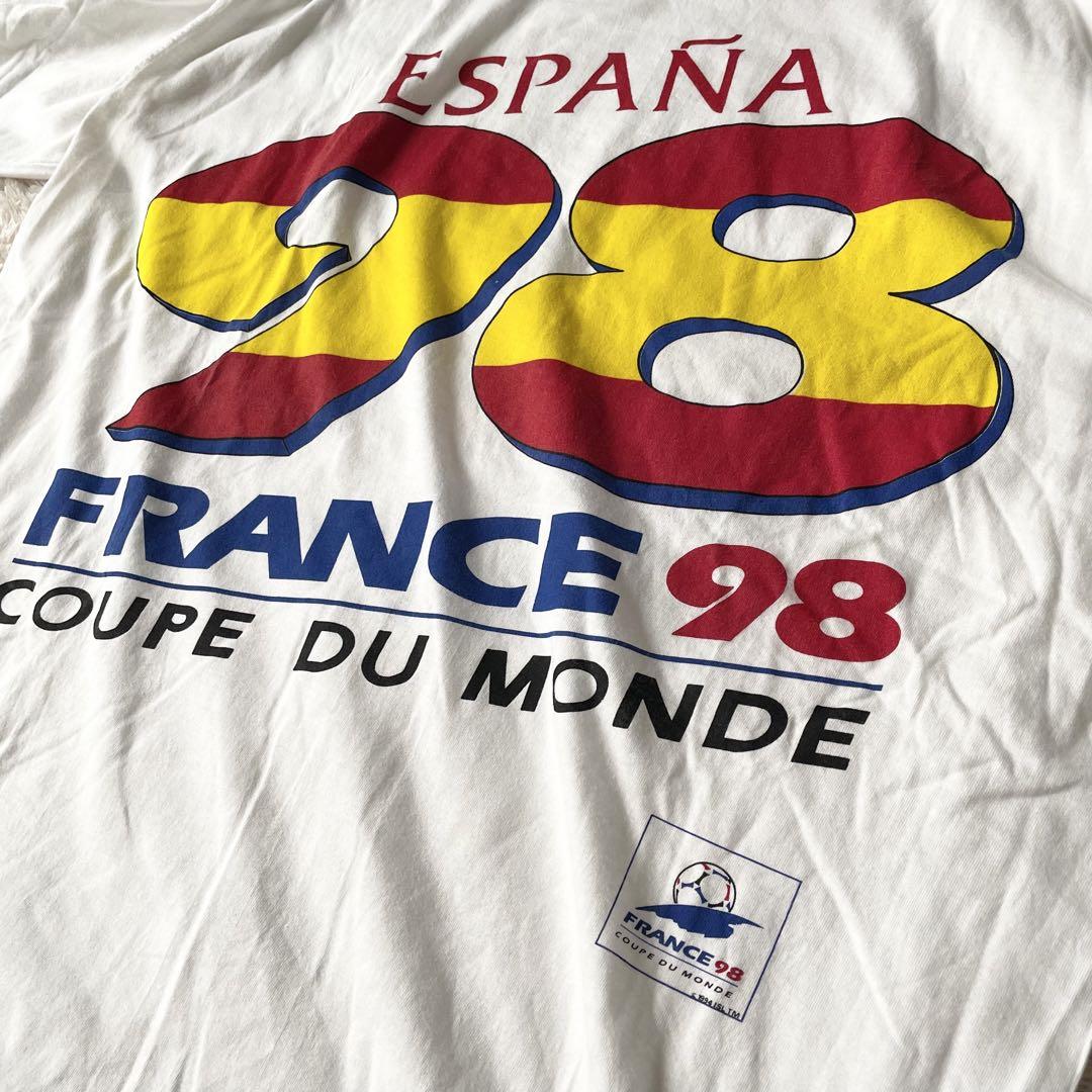 新品タグ付 98年 フランスW杯 Tシャツ スペイン デッドストック