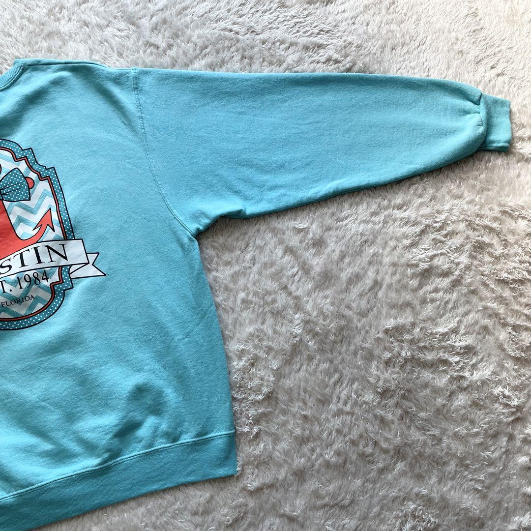 ジャージーズ 美品 00s JERZEES DESTIN 両面プリント ロゴ スウェット