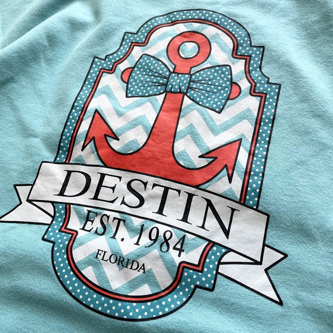 ジャージーズ 美品 00s JERZEES DESTIN 両面プリント ロゴ スウェット