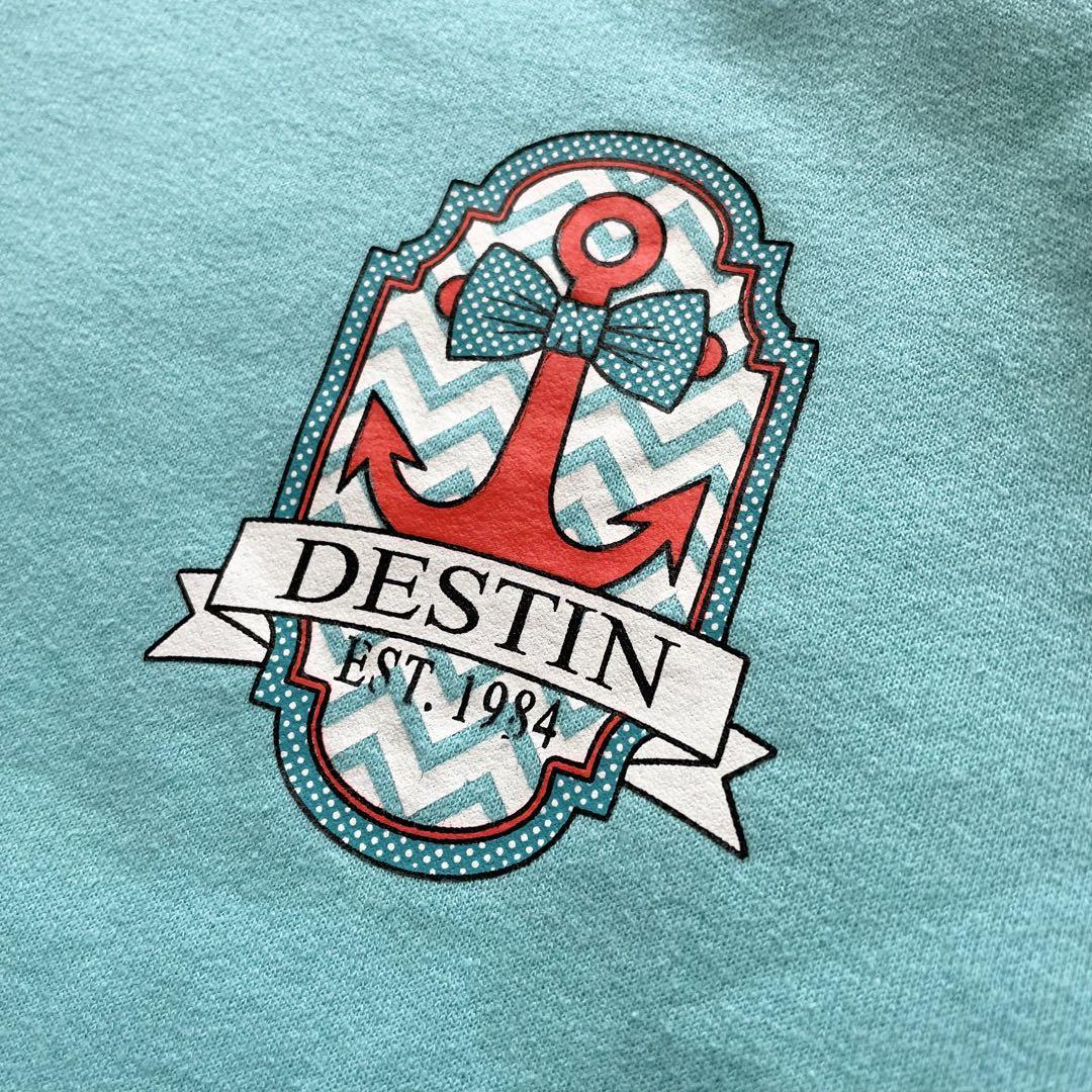 ジャージーズ 美品 00s JERZEES DESTIN 両面プリント ロゴ スウェット