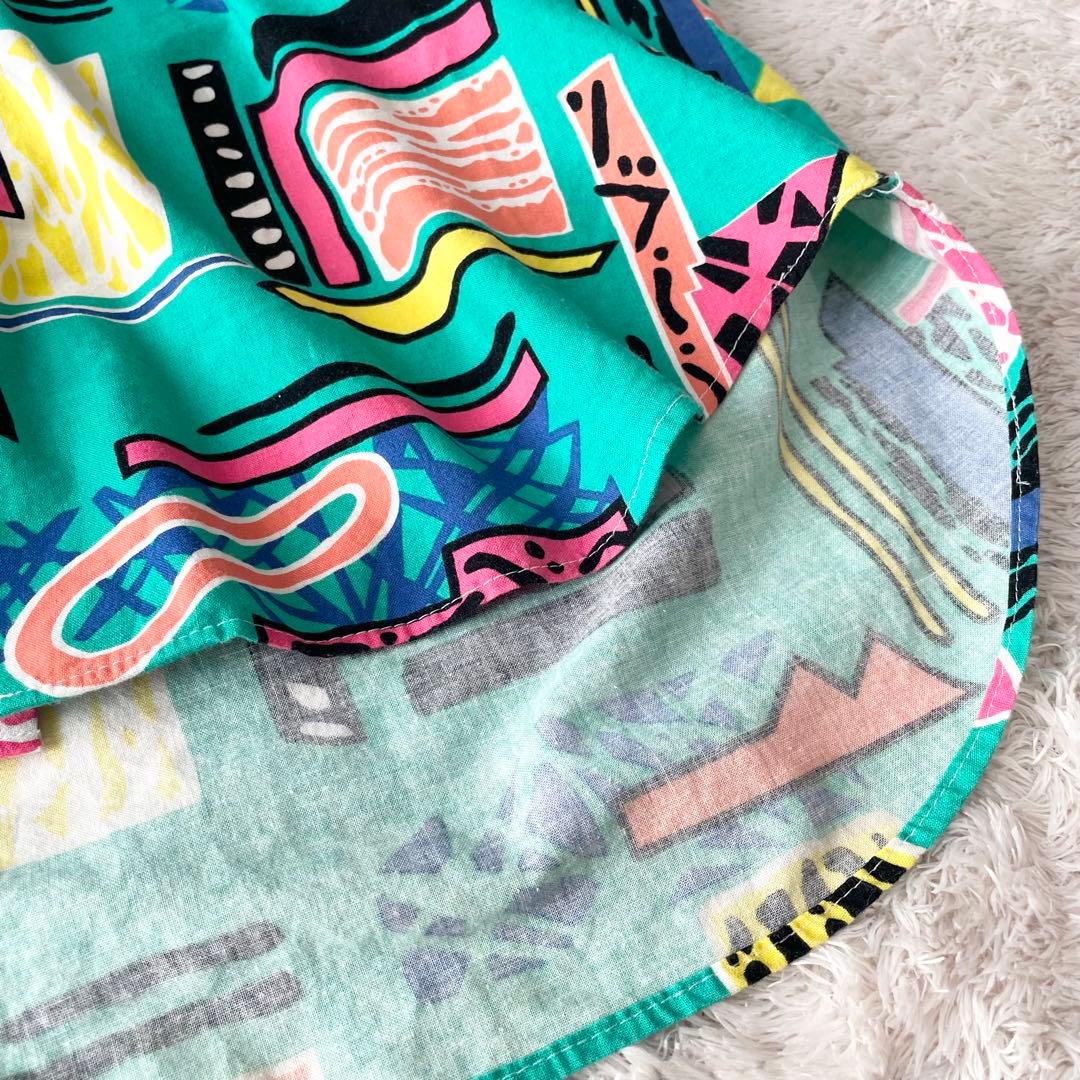 90s HEAT 美品 オープンカラーシャツ USA製