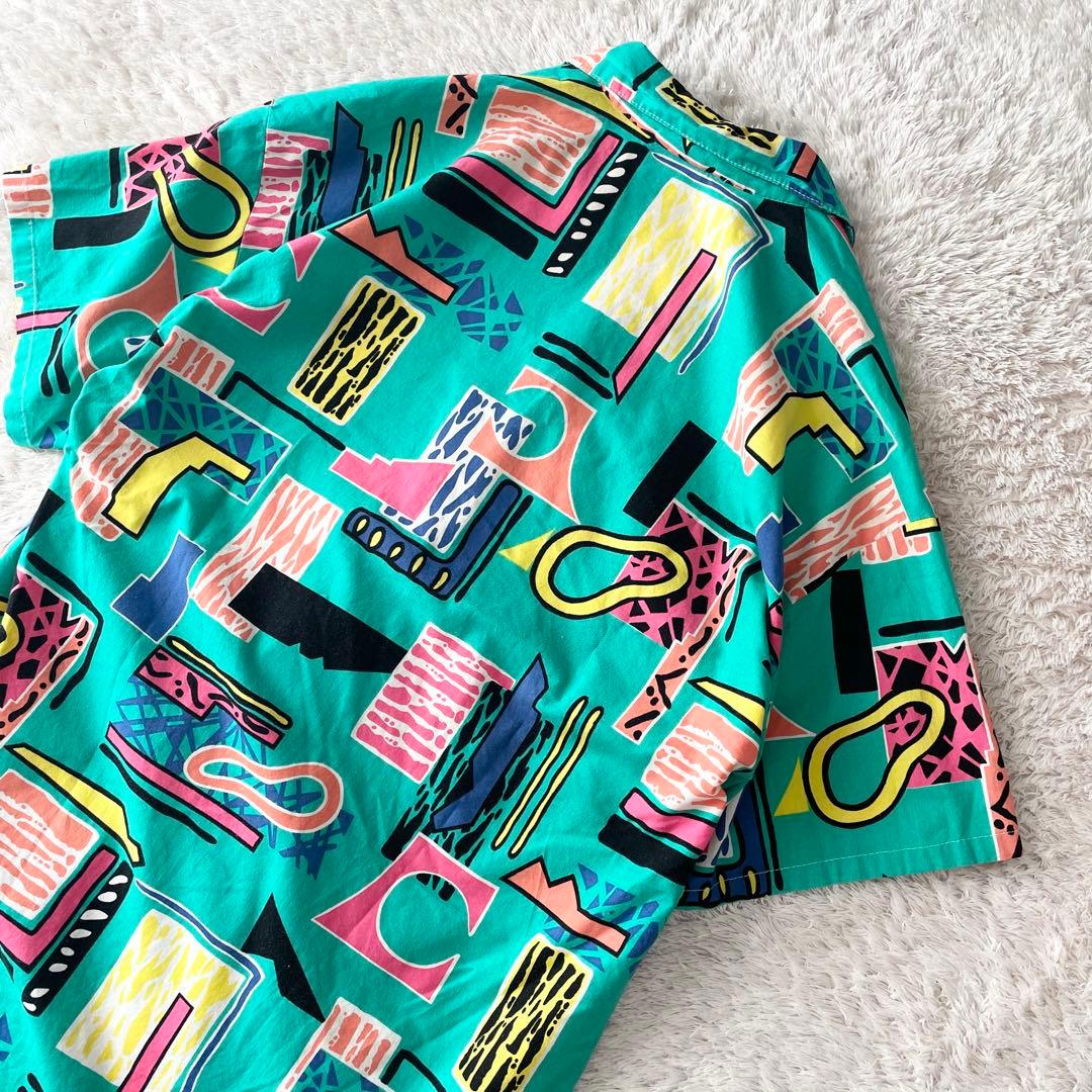 90s HEAT 美品 オープンカラーシャツ USA製