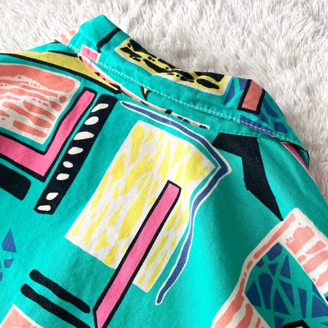 90s HEAT 美品 オープンカラーシャツ USA製