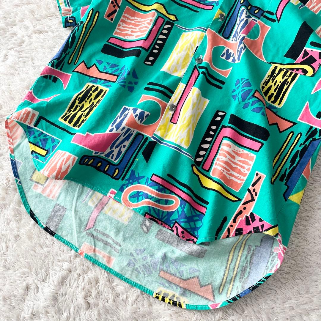 90s HEAT 美品 オープンカラーシャツ USA製