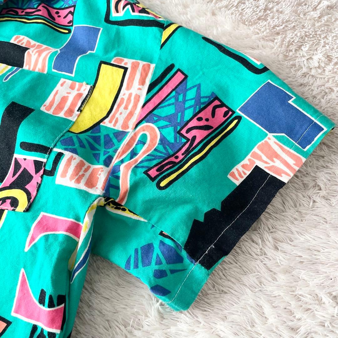 90s HEAT 美品 オープンカラーシャツ USA製
