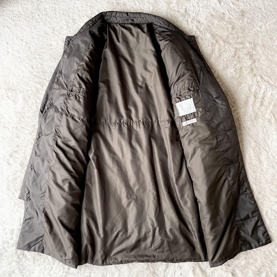パパス 極美品 PAPAS ステンカラーダウンコート ブラウン