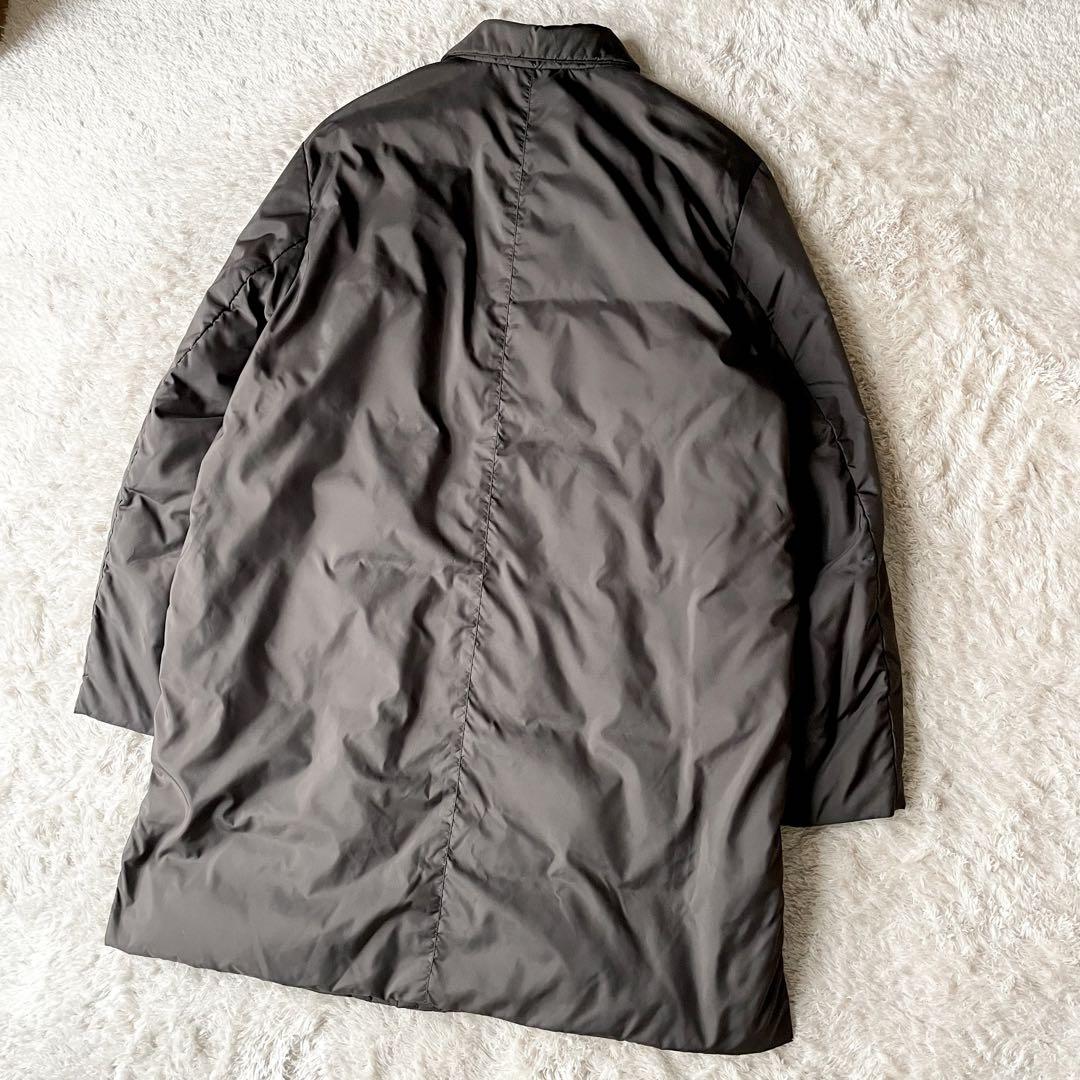 パパス 極美品 PAPAS ステンカラーダウンコート ブラウン