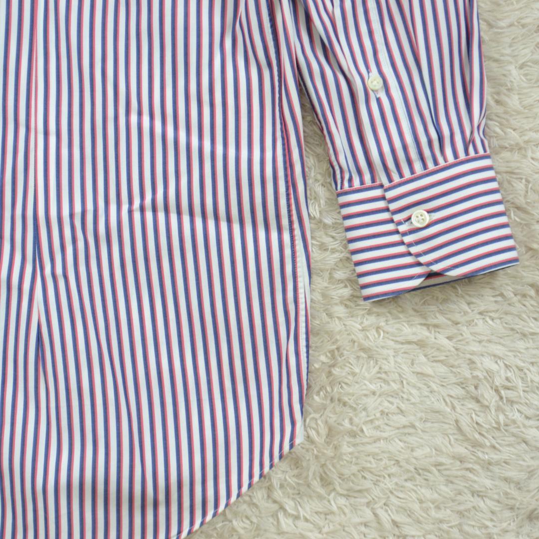 ジャンネット 極美品 GIANNETTO ワイドカラーシャツ 41 ストライプ