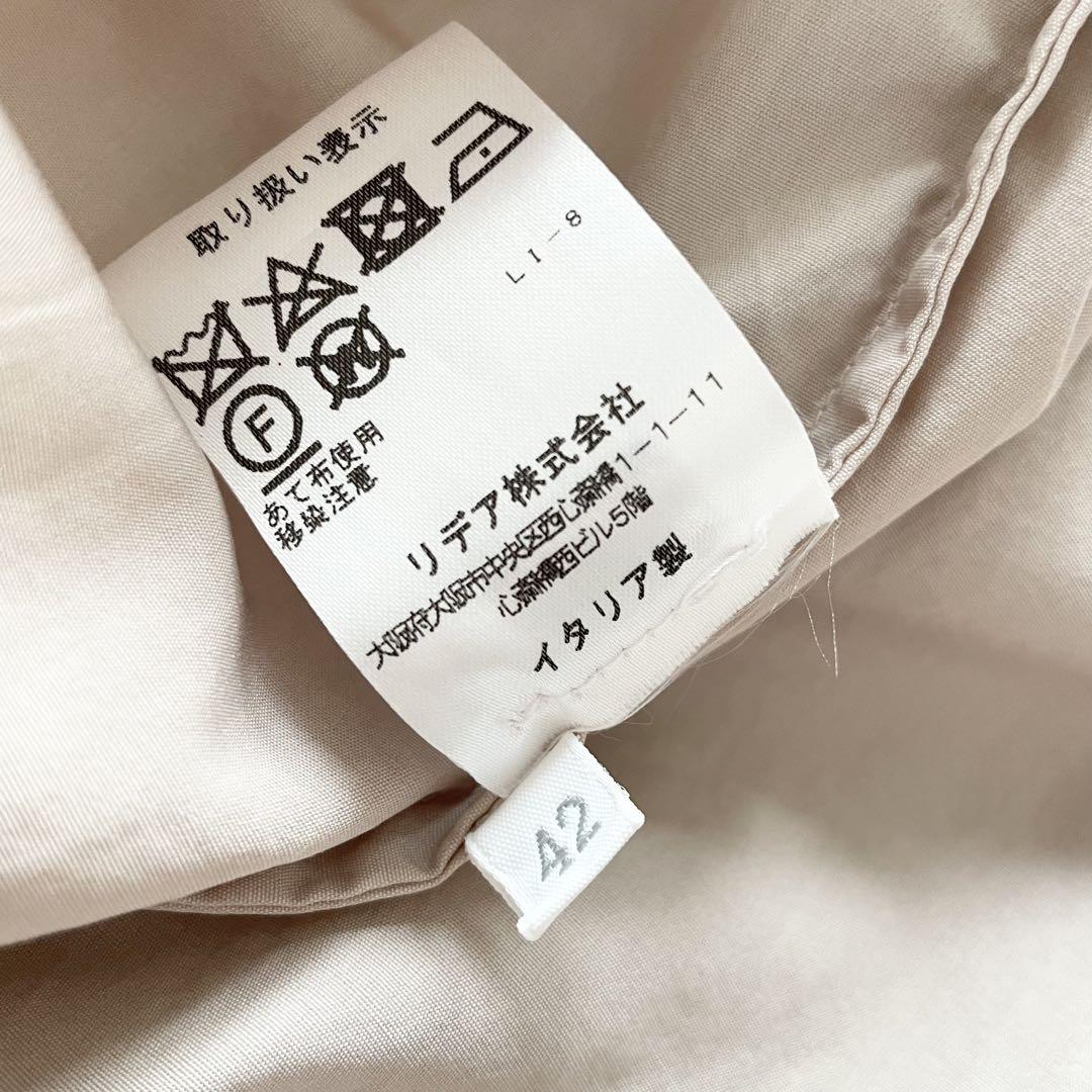 バルバ 極美品 BARBA シャツ ワンピース 前開き バンドカラー