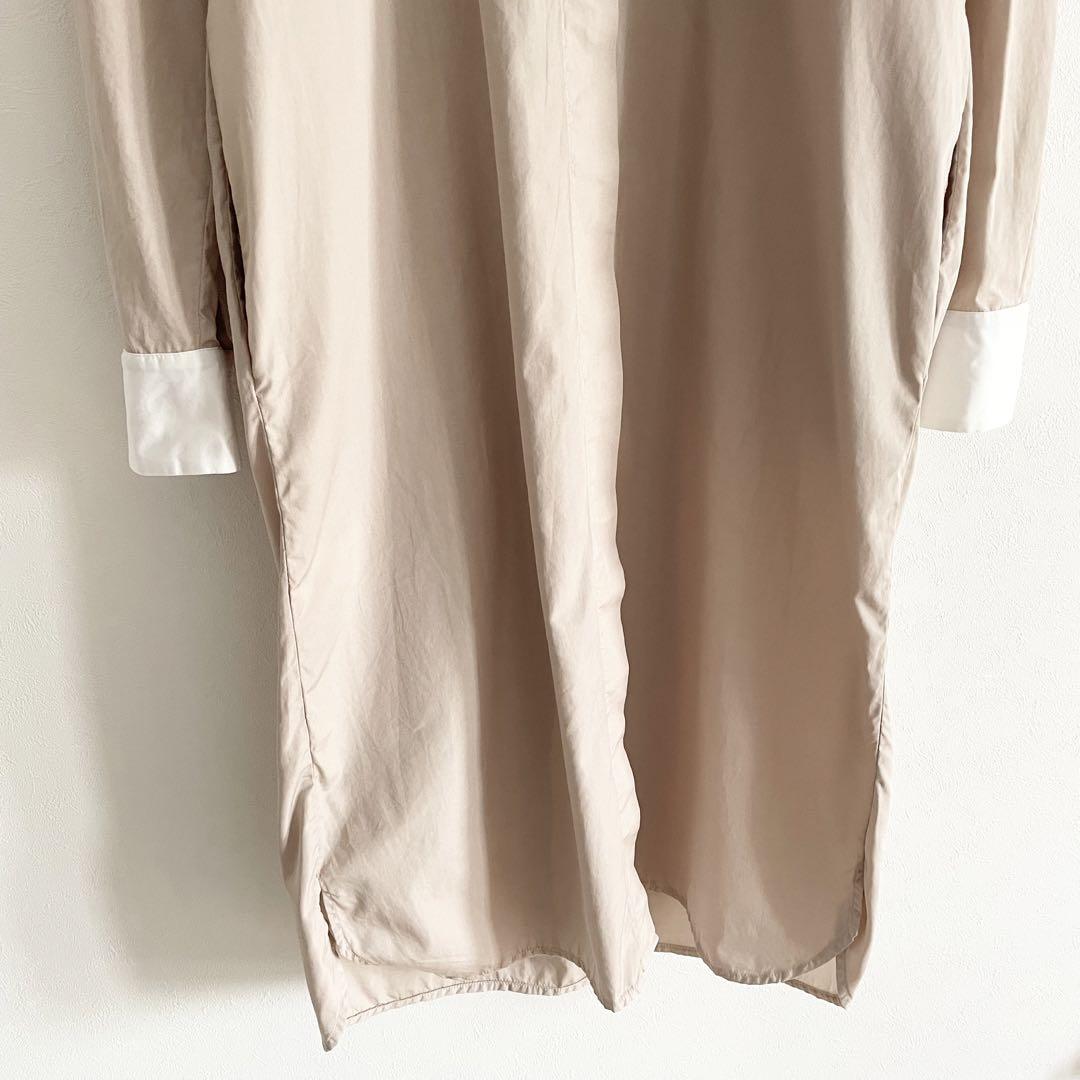 バルバ 極美品 BARBA シャツ ワンピース 前開き バンドカラー