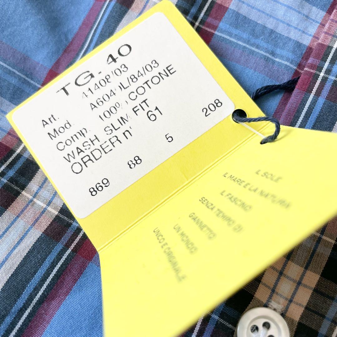 ジャンネット 新品タグ付 ホリゾンタルカラーシャツ 15 3/4 40