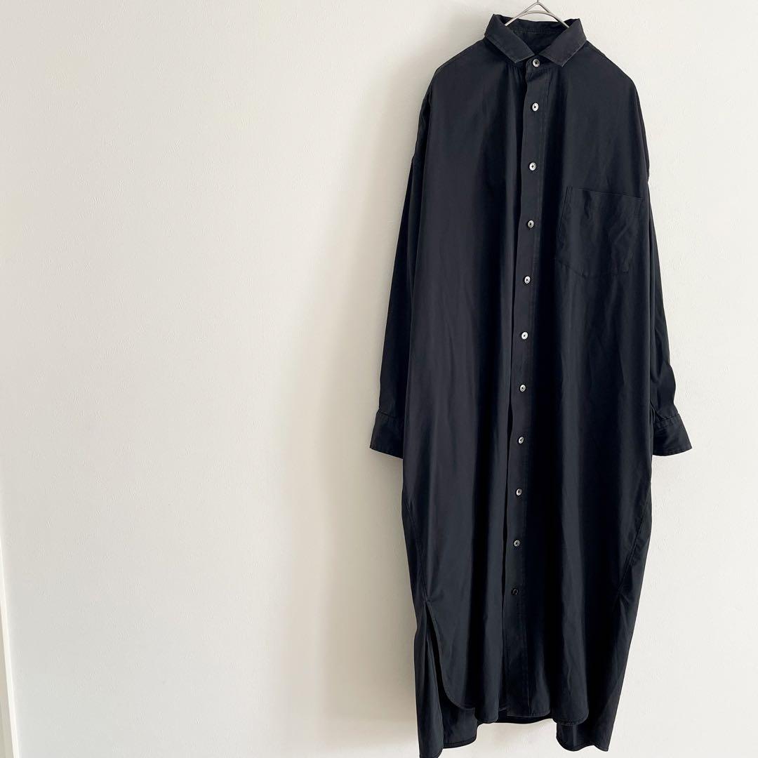 ティッカ 美品 TICCA スクエアビッグ ロングシャツワンピース