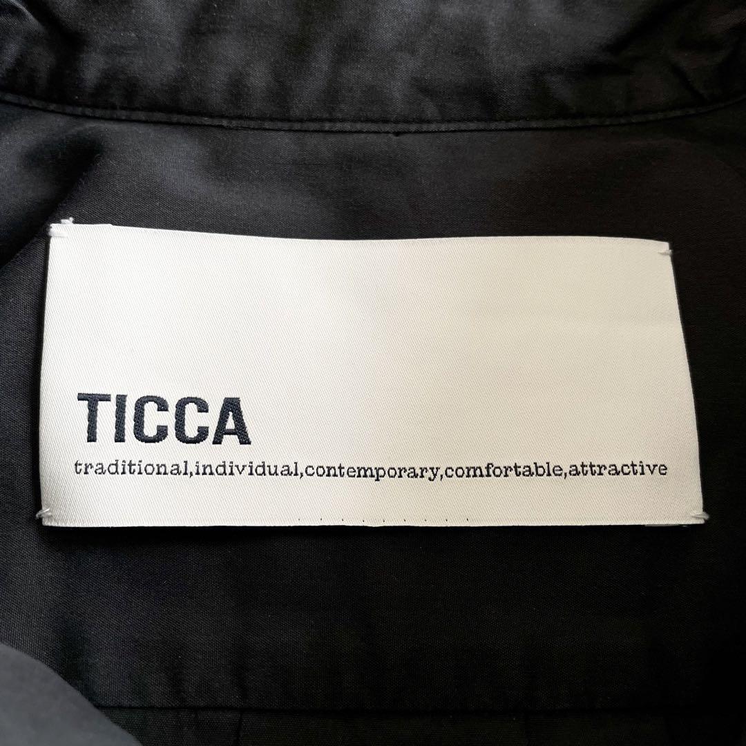 ティッカ 美品 TICCA スクエアビッグ ロングシャツワンピース