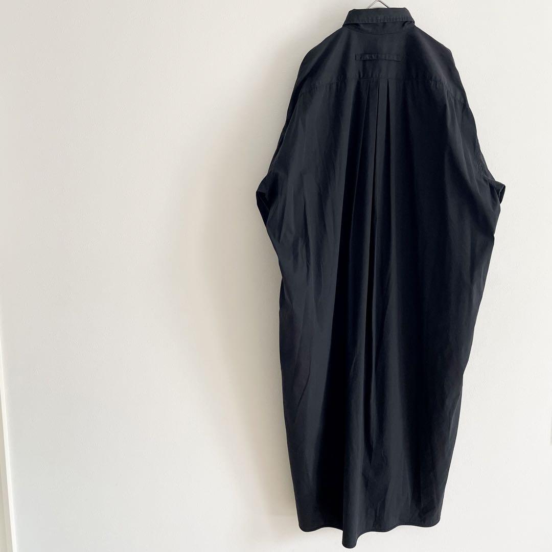 ティッカ 美品 TICCA スクエアビッグ ロングシャツワンピース