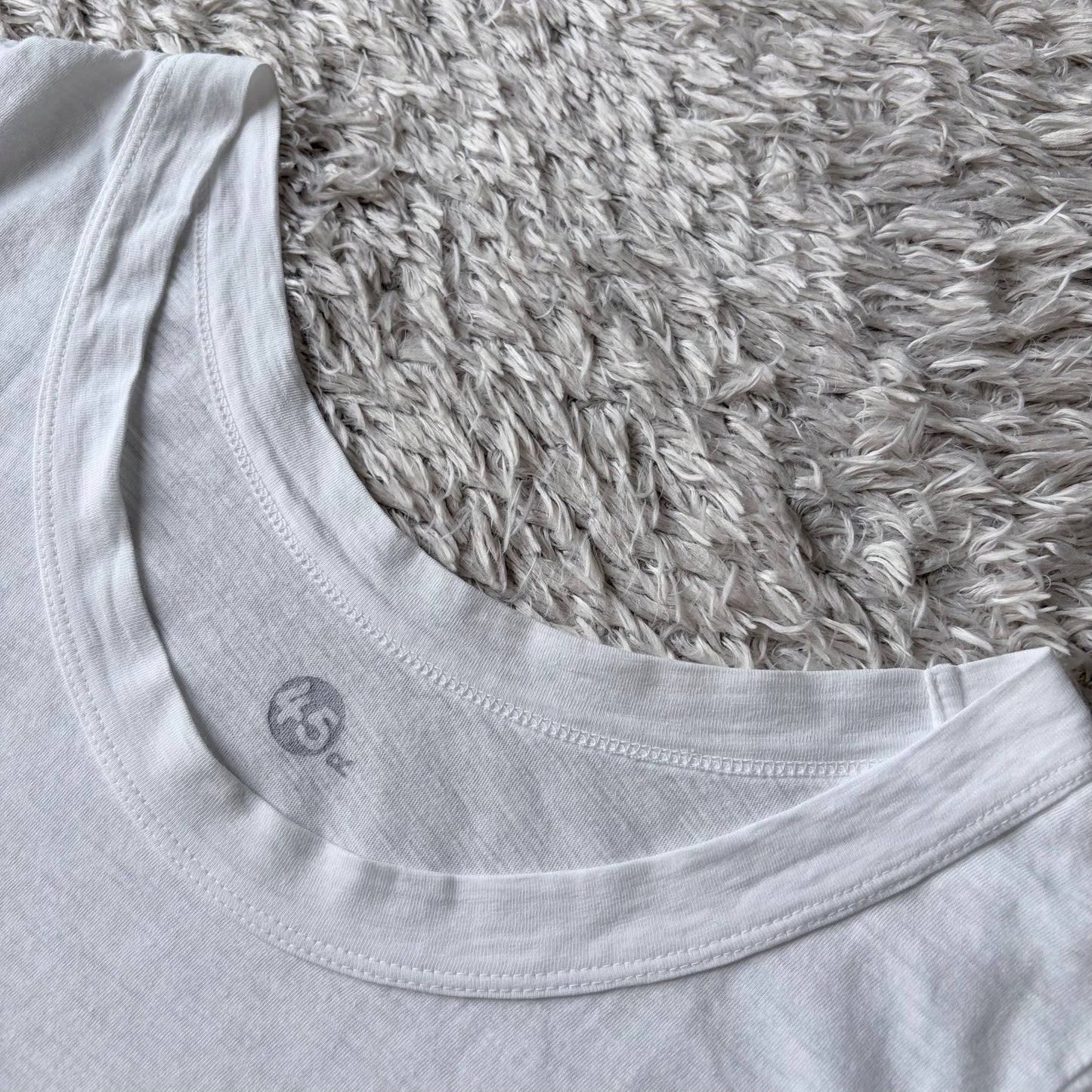 45R ジンバブエコットン Tシャツ カットソー 半袖 1 白 R刺繍