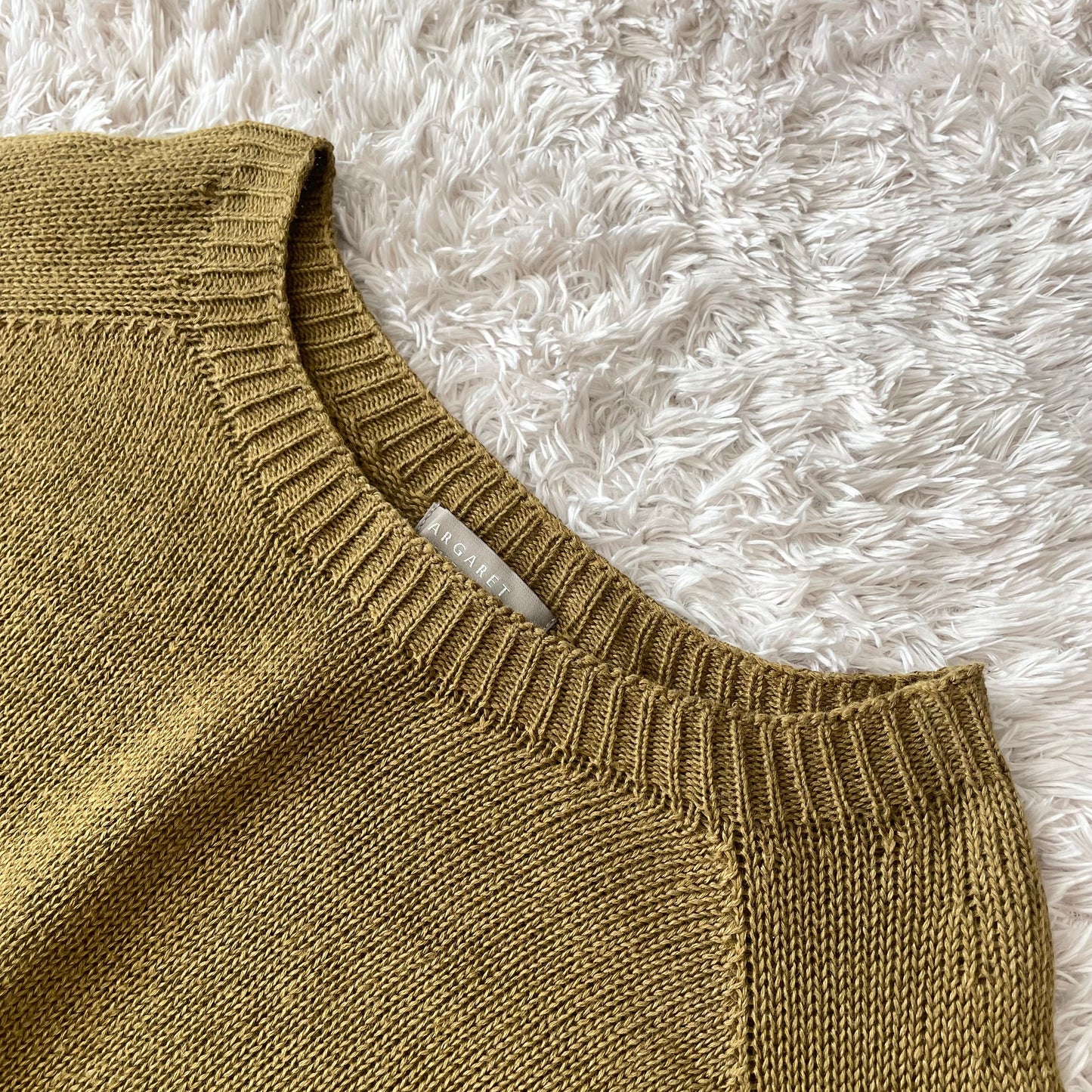 マーガレットハウエル 美品 薄手ニット シルク混 M オリーブ