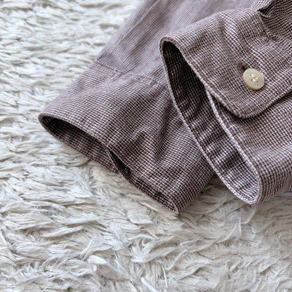 マドモアゼルノンノン シャツ 長袖 M レッド 千鳥格子