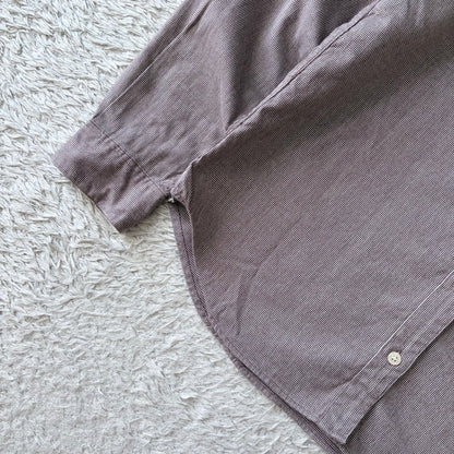 マドモアゼルノンノン シャツ 長袖 M レッド 千鳥格子