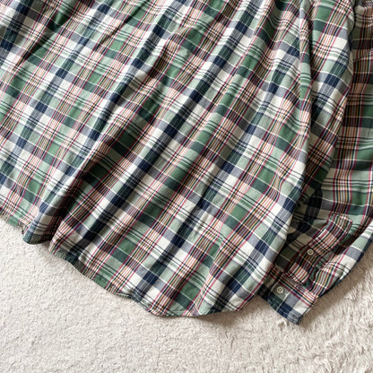 ラルフローレン 美品 現行 ダブルフェイス チェックシャツ 4XLT 緑