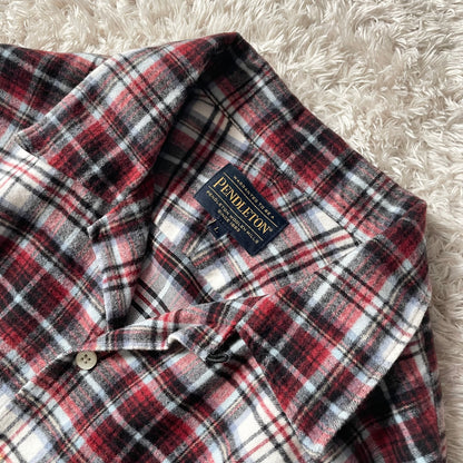 ペンドルトン 美品 PENDLETON オープンカラー ネルシャツ L