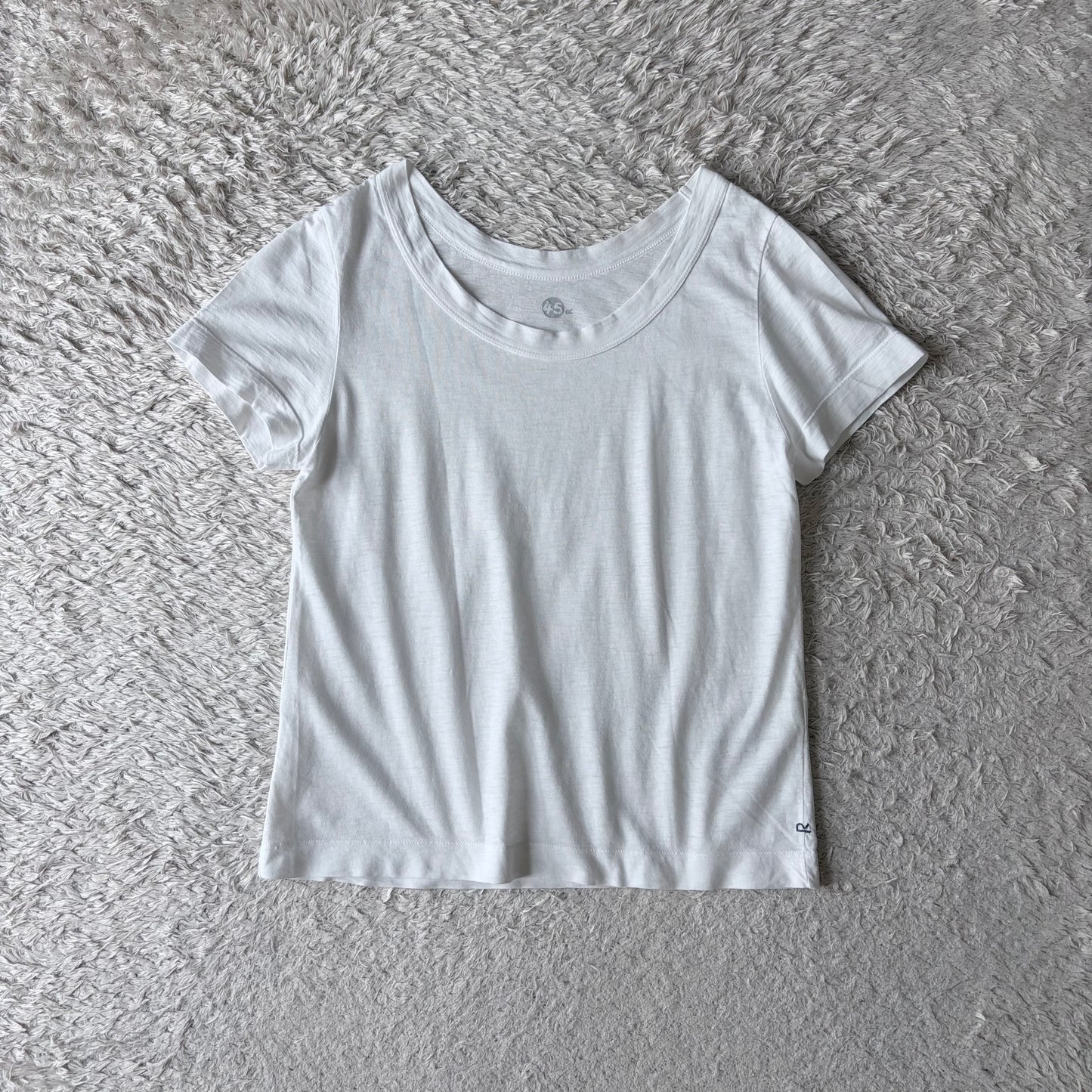 45R ジンバブエコットン Tシャツ カットソー 半袖 1 白 R刺繍