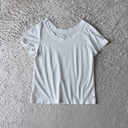 45R ジンバブエコットン Tシャツ カットソー 半袖 1 白 R刺繍