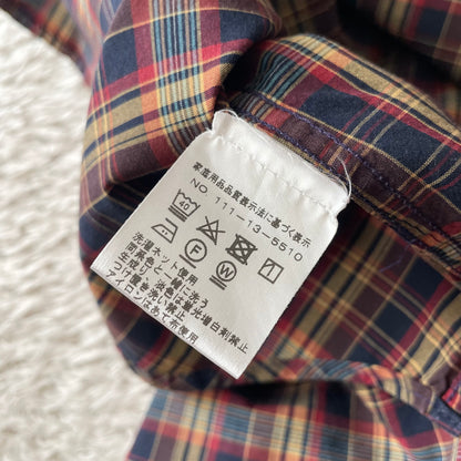 GITMAN BROS 美品 BD L/S shirt 15 1/2 茶チェック