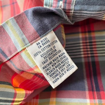 ラルフローレン BD L/S check shirt XS 赤青