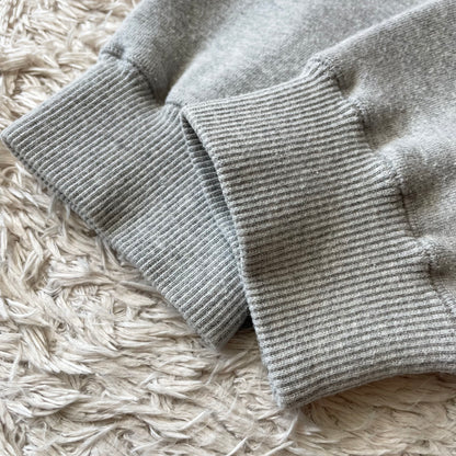 パパス 美品 PAPAS ラグランスリーブ スウェット 両V M グレ