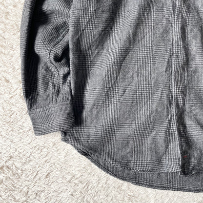 パパス 美品 PAPAS ウール ネルシャツ L グレー