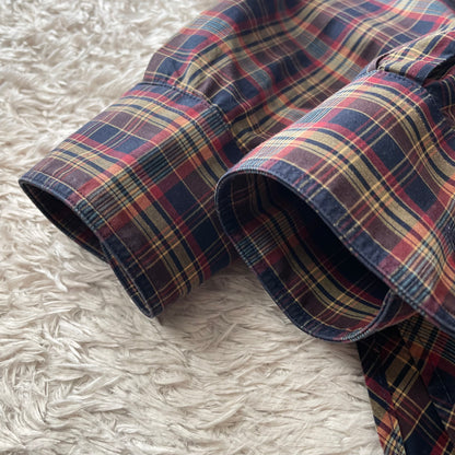 GITMAN BROS 美品 BD L/S shirt 15 1/2 茶チェック