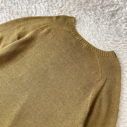 マーガレットハウエル 美品 薄手ニット シルク混 M オリーブ
