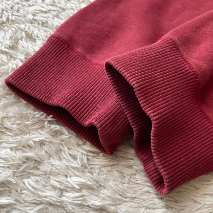 パパス 美品 PAPAS 両V ラグランスリーブ スウェット M ボルドー