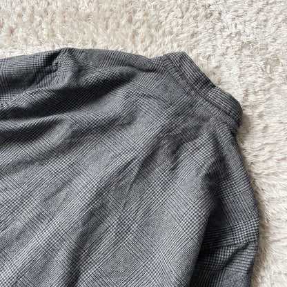 パパス 美品 PAPAS ウール ネルシャツ L グレー