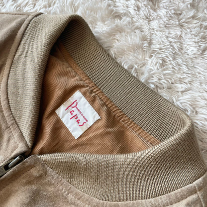 パパス PAPAS ピッグレザー ブルゾン L ベージュ