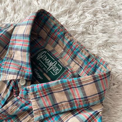 GITMAN BROS 美品 L/S shirt S blue check