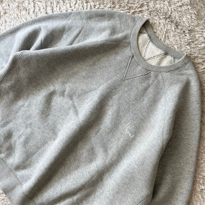 パパス 美品 PAPAS ラグランスリーブ スウェット 両V M グレ