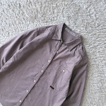 マドモアゼルノンノン シャツ 長袖 M レッド 千鳥格子