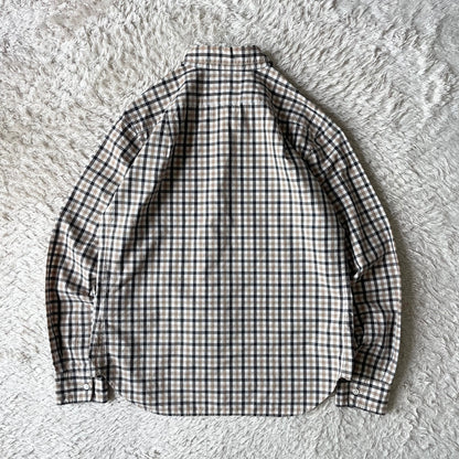 マーガレットハウエル 美品 チェックシャツ 1 ブラウン系