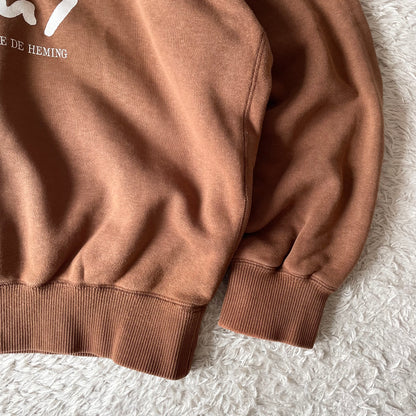 パパス 美品 PAPAS ラグランスリーブ スウェット L ブラウ