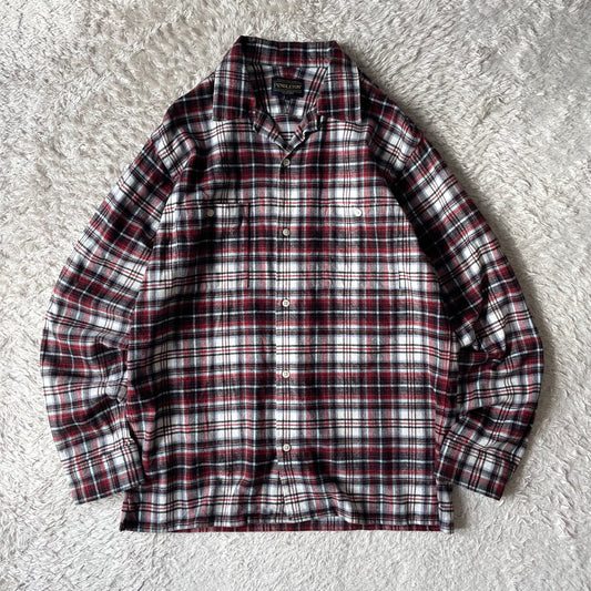 ペンドルトン 美品 PENDLETON オープンカラー ネルシャツ L