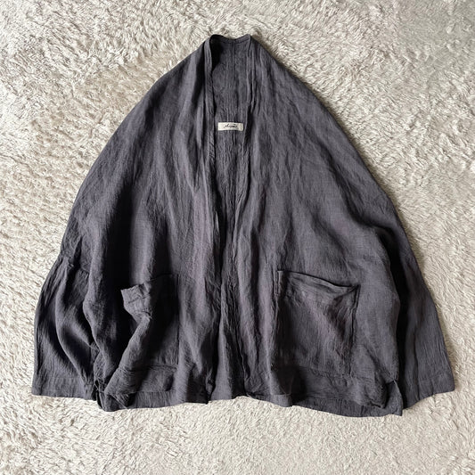 イチアンティークス リネンカーディガン F 灰