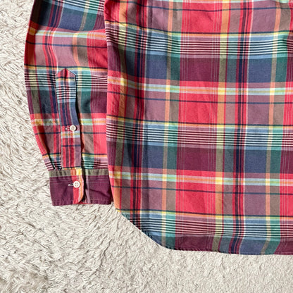 ラルフローレン BD L/S check shirt XS 赤青