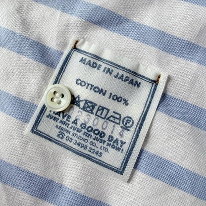 45R スーピマオックスのバスクシャツ F 白 ボーダー 60230014