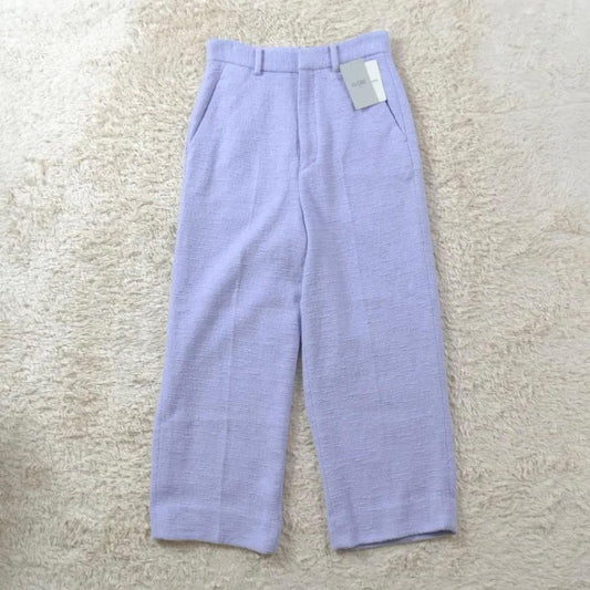 新品タグ付 SLOBE IENA 綿ツイードワイドストレート パンツ 38