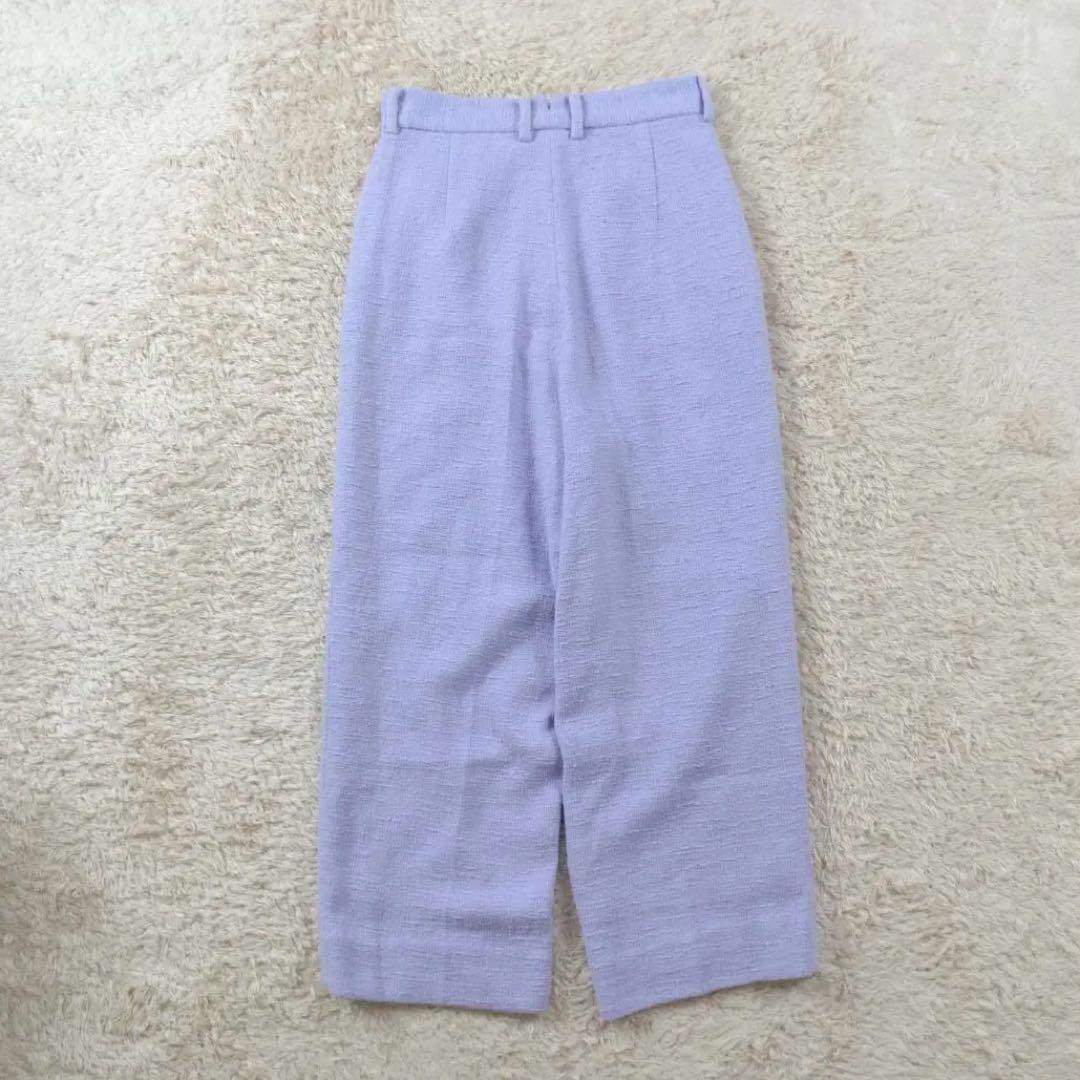 新品タグ付 SLOBE IENA 綿ツイードワイドストレート パンツ 38