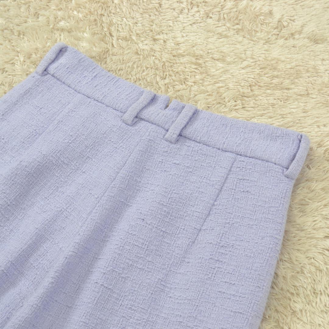 新品タグ付 SLOBE IENA 綿ツイードワイドストレート パンツ 38