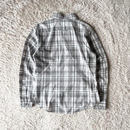 ジムフレックス 美品 gymphlex 長袖シャツ 12 グレー チェック