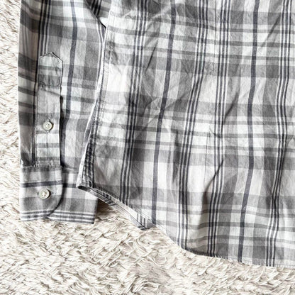 ジムフレックス 美品 gymphlex 長袖シャツ 12 グレー チェック