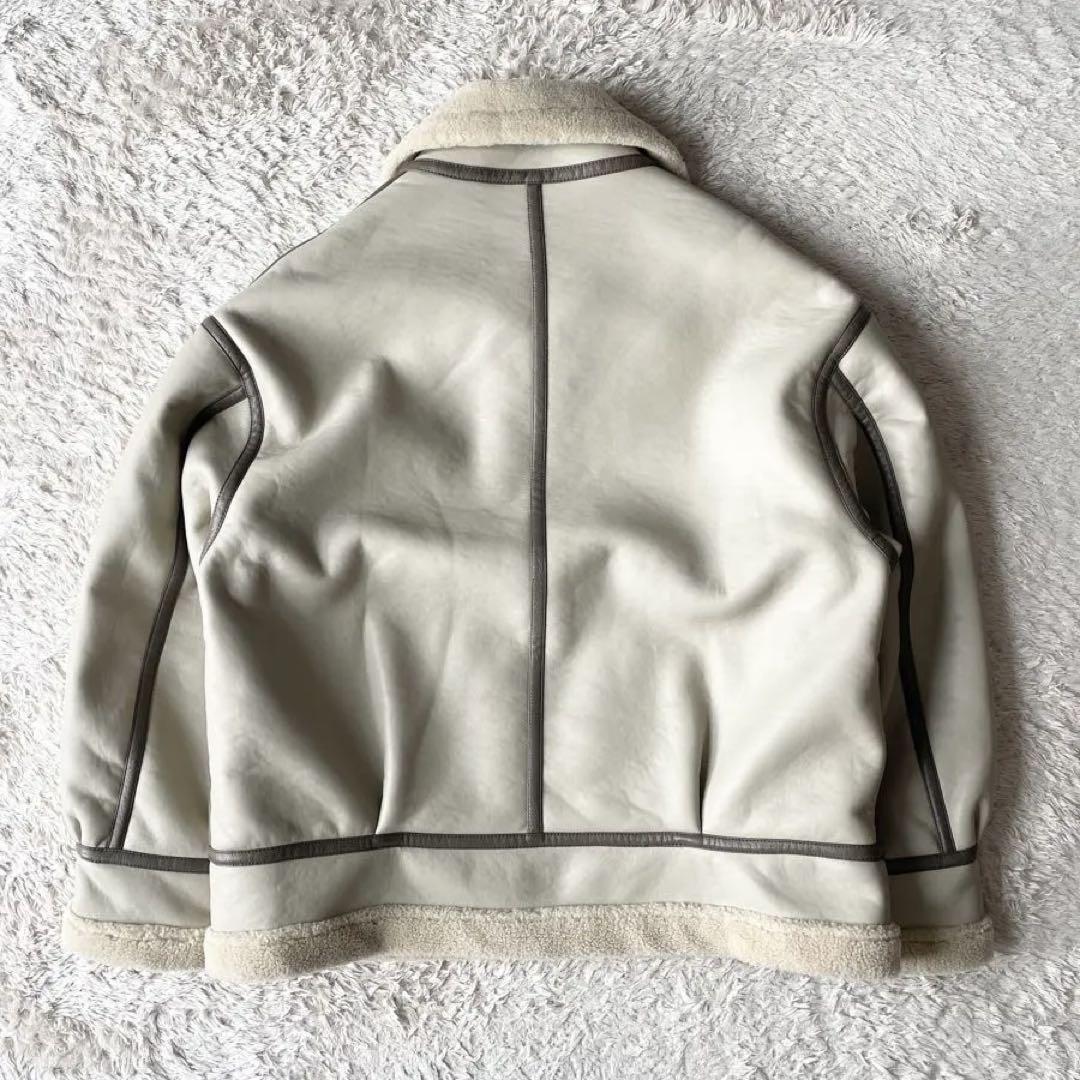 EDIFICE 極美品 フェイクレザージャケット L ベージュ